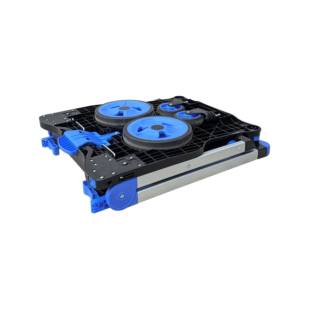 90kg Folding Platform Trolley with Lidded Basket