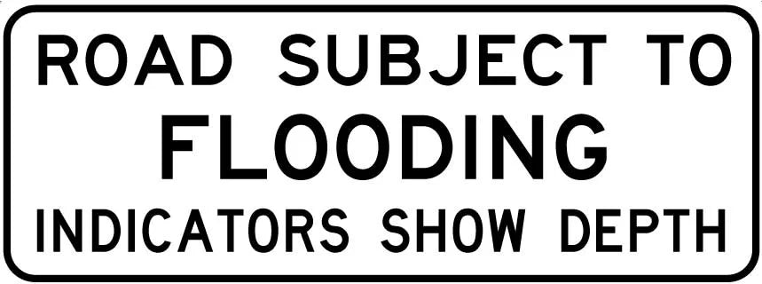 Aluminium Flooding Depth Indicators | Roadworks | Uniform Safety Signs