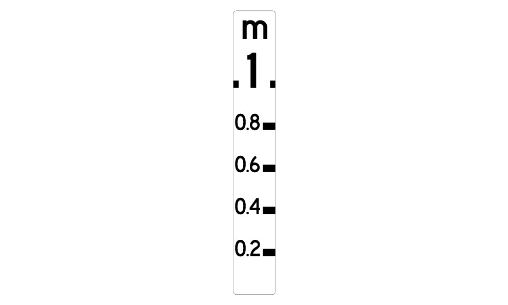 Aluminium Depth Marker 0-1m | Waterway Safety | Uniform Safety Signs