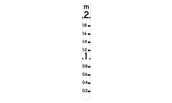 0-2m Aluminium Depth Marker | Waterway Safety | Uniform Safety Signs