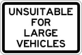 Aluminium Unsuitable For Large Vehicles Sign | Site Access | Uniform Safety Signs