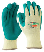 Green Grippa Knitted Poly Cotton Glove with Green Latex Palm - view 1