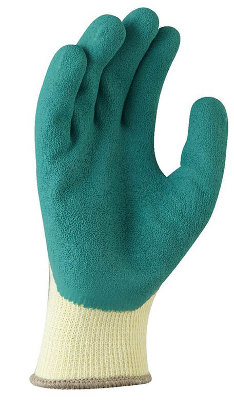 Green Grippa Knitted Poly Cotton Glove with Green Latex Palm - view 3