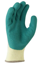 Green Grippa Knitted Poly Cotton Glove with Green Latex Palm - view 3