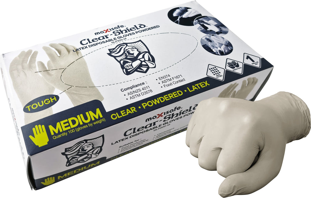 Latex Disposable Gloves Powdered - view 1