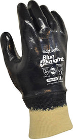 Nitrile Fully Dipped Gloves with Knit Wrist - view 2