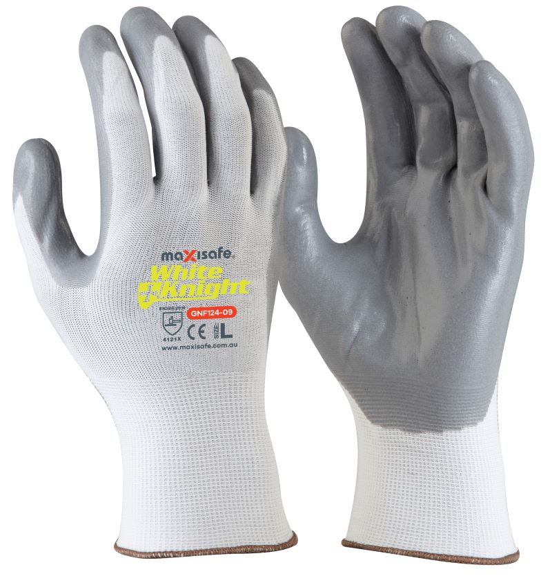 White Knight Synthetic Glove with Grey Foam Nitrile Palm - view 1
