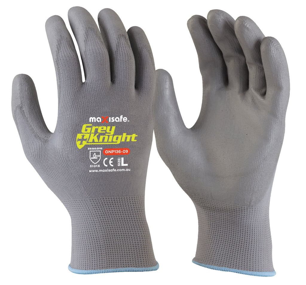 Grey Nylon PU Coated Glove - view 1