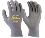 Grey Nylon PU Coated Safety Glove - view 2