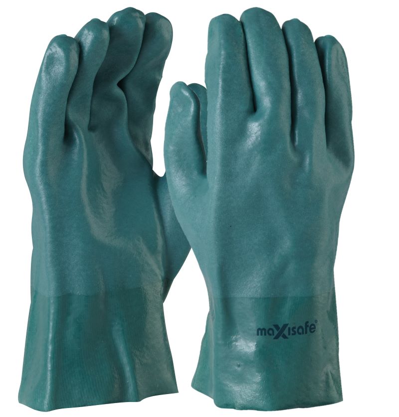 Green Double Dipped PVC Gauntlet 27cm - view 1