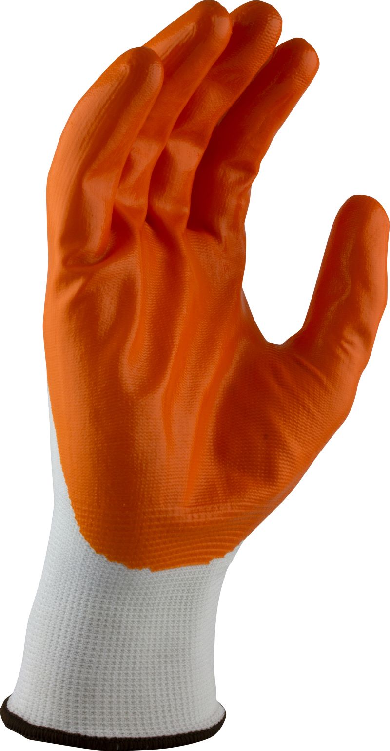 Orange Nitrile Coated Polyester Glove - view 3