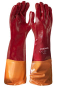 Red PVC Gauntlet Glove - view 1