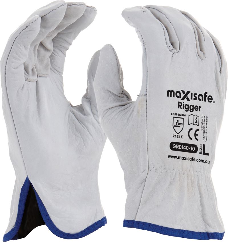 Natural Full-Grain Leather Rigger Glove