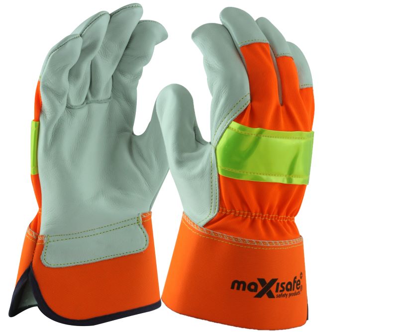 Reflective Safety Rigger Glove with Safety Cuff - view 1