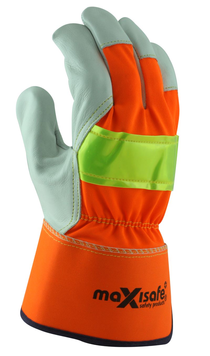 Reflective Safety Rigger Glove with Safety Cuff - view 2