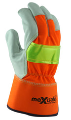 Reflective Safety Rigger Glove with Safety Cuff - view 2