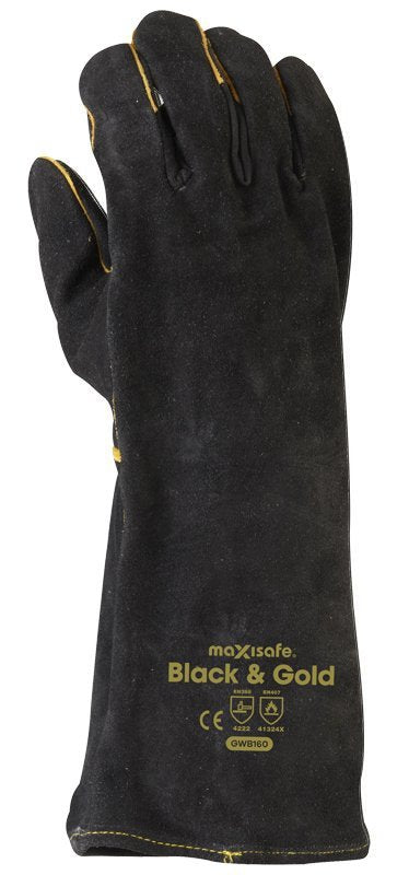 Black and Gold Welders Gauntlet - view 2