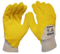 Yellow Latex Coated Glass Gripper Glove - view 1
