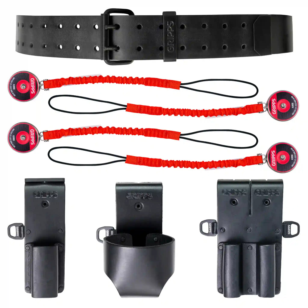 GRIPPS Scaffolders Kit - Leather 4 Tool Retractable (Without Tools)