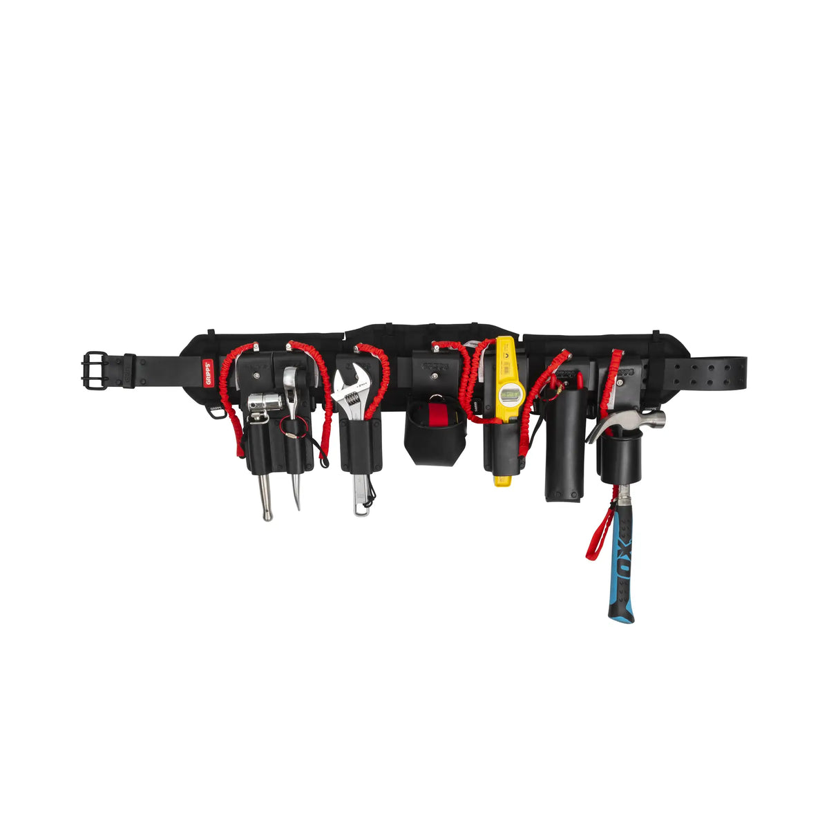 GRIPPS Scaffolders Kit - Leather 7 Tool Retractable with Back Support