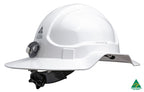 White Broadbrim Hard Hat Non-Vented with Metal Miners Bracket - view 2