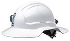 White Broadbrim Hard Hat with Metal Miners Bracket - view 2