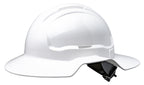 White Broadbrim Hard Hat with Plastic Miners Bracket - view 3