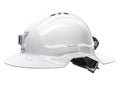 White Broadbrim Hard Hat with Metal Miners Bracket - view 1