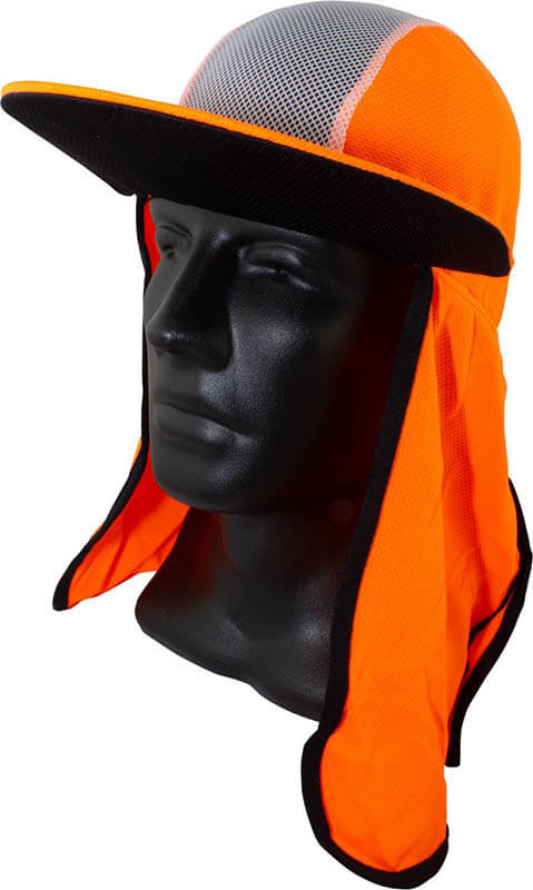 Orange Cap with Neck Flap - view 1