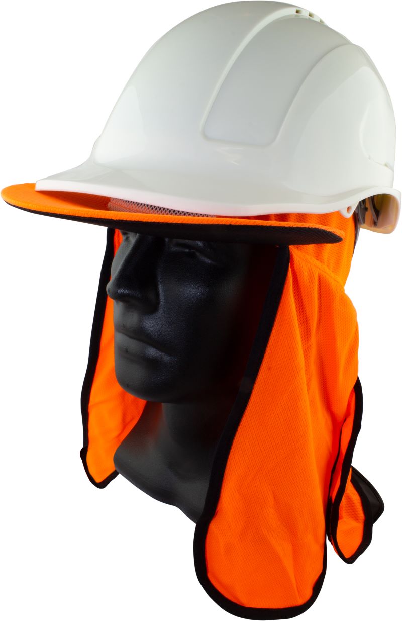 Orange Cap with Neck Flap - view 2