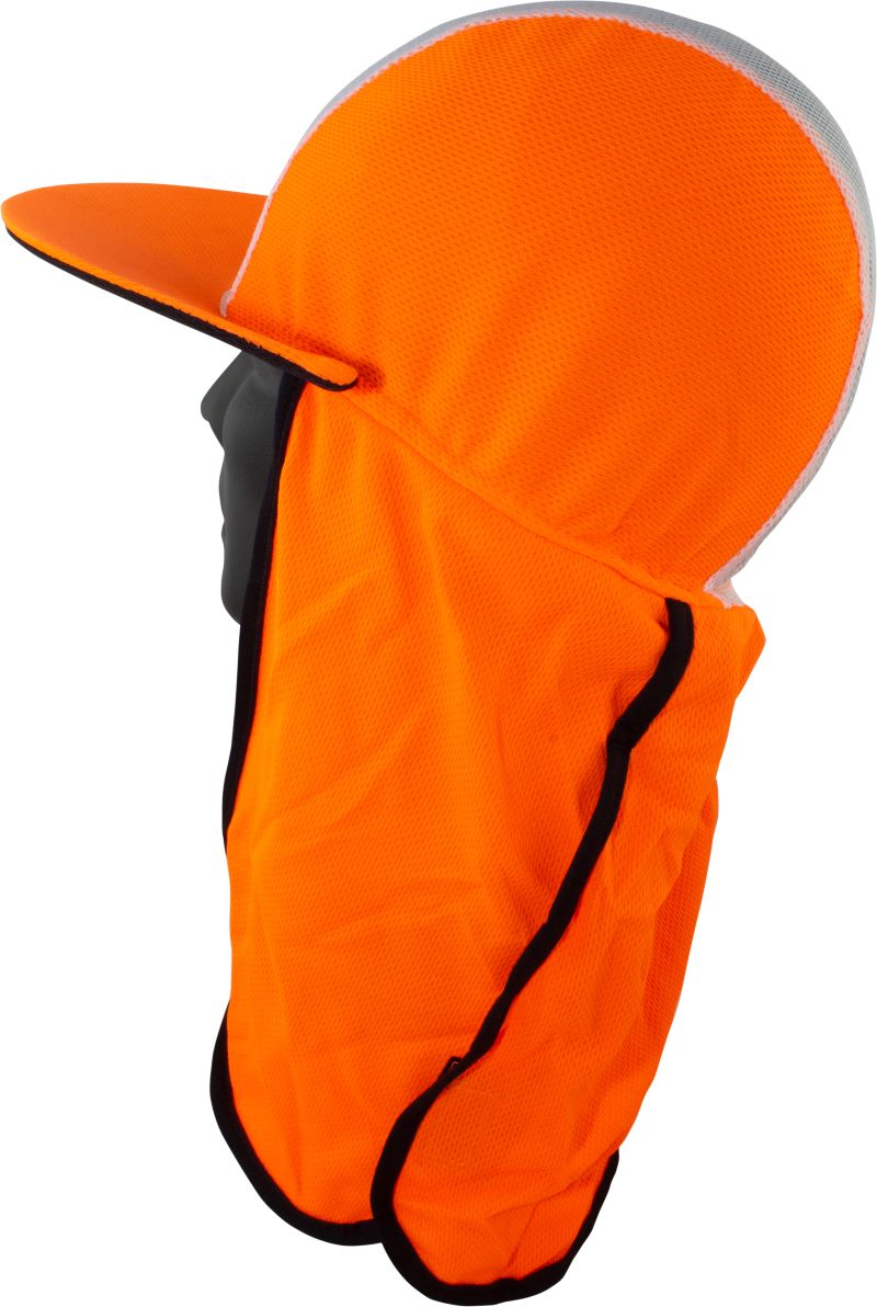 Orange Cap with Neck Flap - view 3
