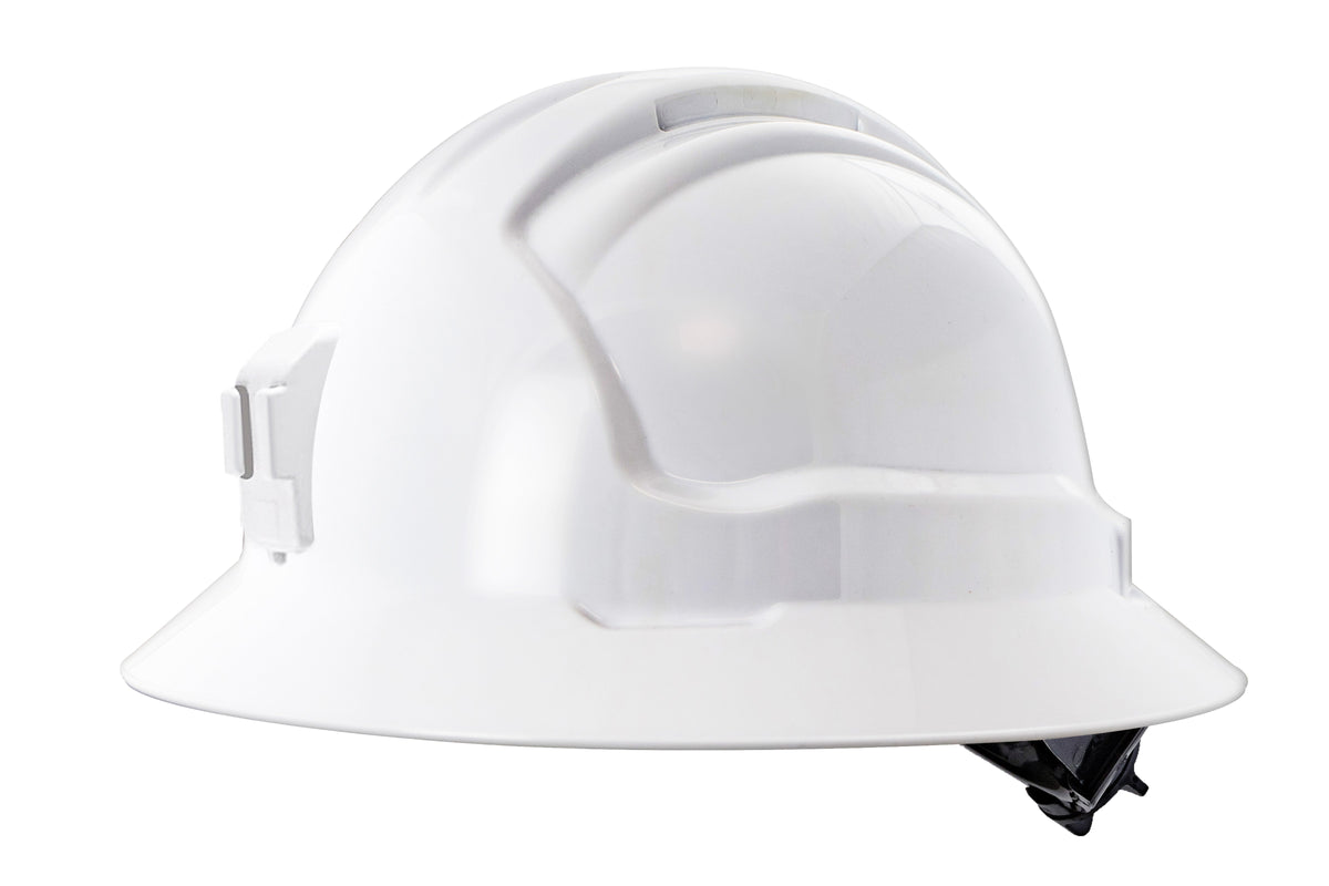 Full Brim Non-Vented Hard Hat with Lamp Bracket