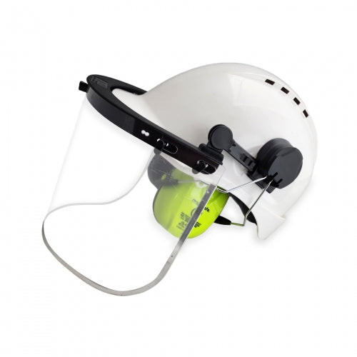 Helmet with Earmuff and Visor - view 1