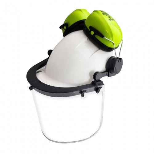 Helmet with Earmuff and Visor - view 2