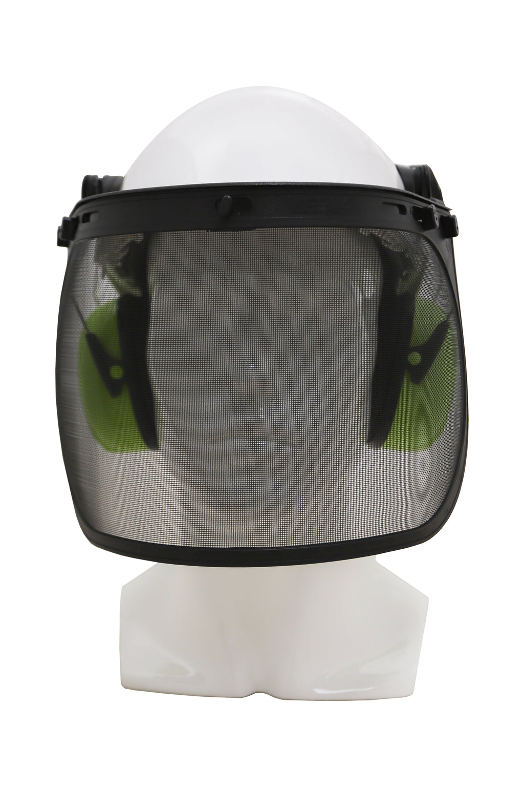 Forestry Kit - White Helmet with Mesh Visor and Earmuffs - view 2