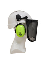 Forestry Kit - White Helmet with Mesh Visor and Earmuffs - view 3