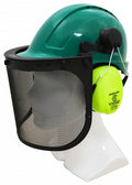 Forestry Kit - Green Helmet with Mesh Visor & Earmuff - view 1