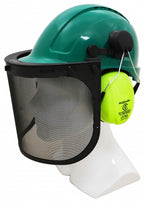 Forestry Kit - Green Helmet with Mesh Visor & Earmuff - view 1