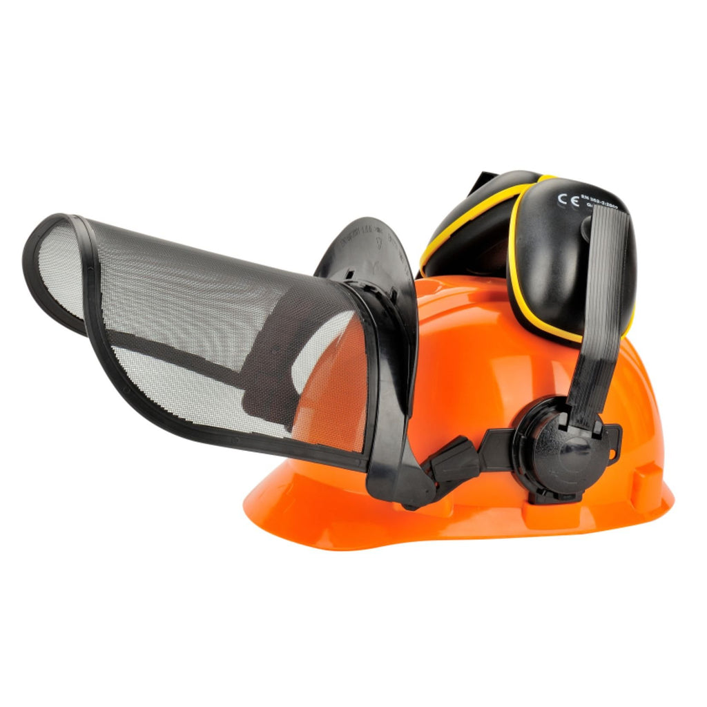 Forestry Kit with Orange Hard Hat Mesh Visor and Earmuffs - view 3