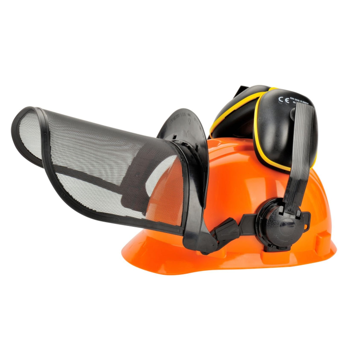 Forestry Kit with Orange Hard Hat Mesh Visor and Earmuffs - view 3