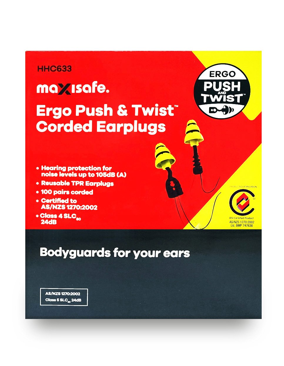 Ergo Push & Twist Corded Earplugs - view 3
