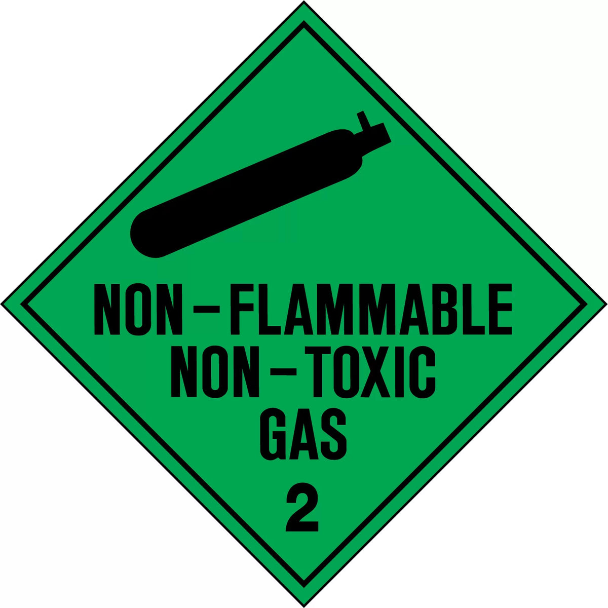 Non-Flammable Non-Non-Toxic Gas 2 Labels | Gas Storage | Uniform Safety Signs