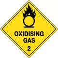 100x10cm Oxidising Gas 2 Labels | Chemical Storage | Uniform Safety Signs