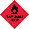 Metal Flammable Liquid 3 Label | Chemical Storage | Uniform Safety Signs