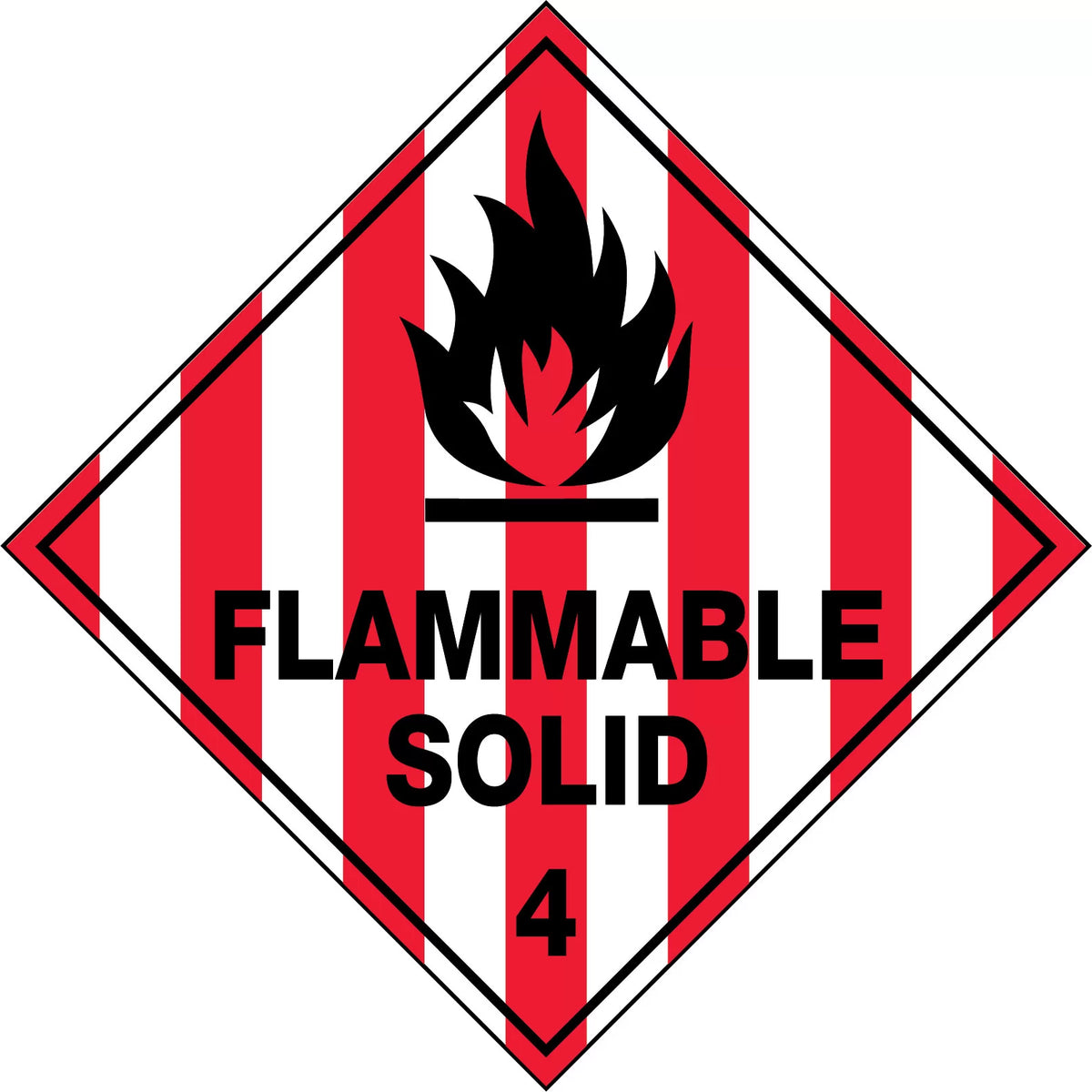 Flammable Solid 4 Hazchem Labels | Chemical Storage | Uniform Safety Signs