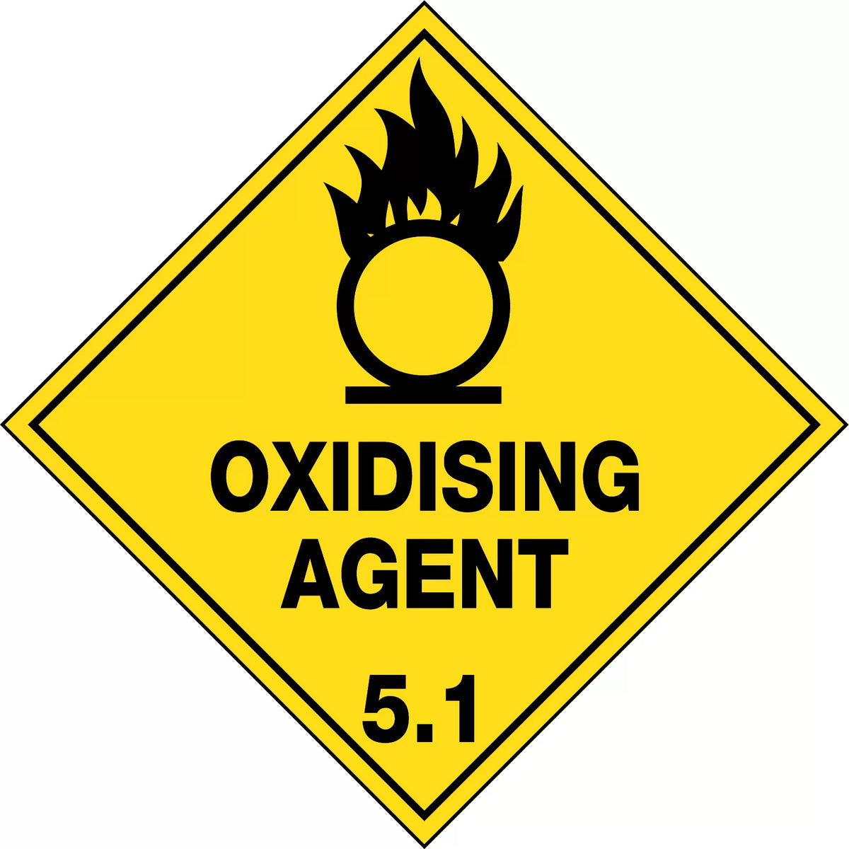 Metal Oxidising Agent 5.1 Label | Chemical Storage | Uniform Safety Signs