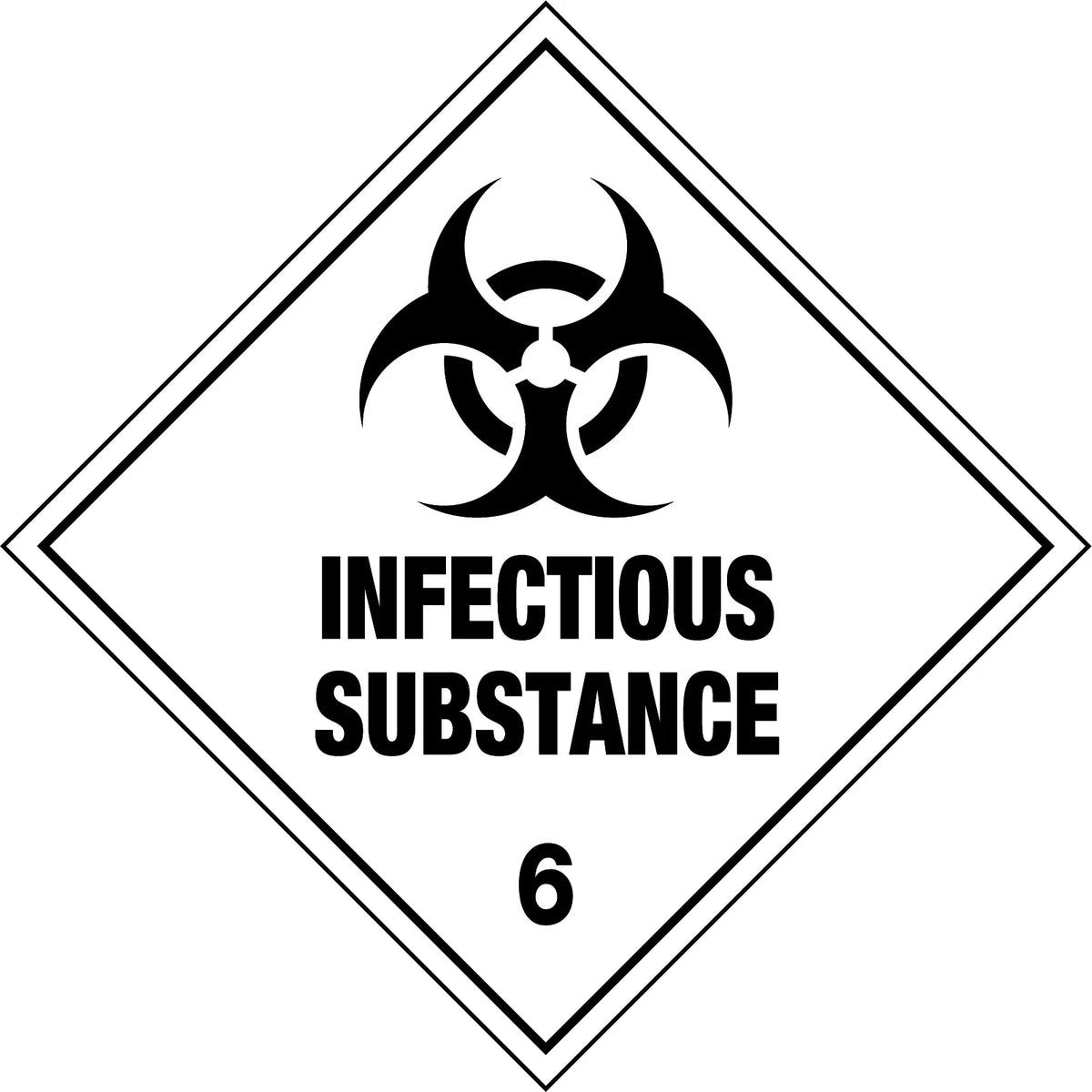 Infectious Substance 6 Hazchem Labels | Medical Logistics | Uniform Safety Signs