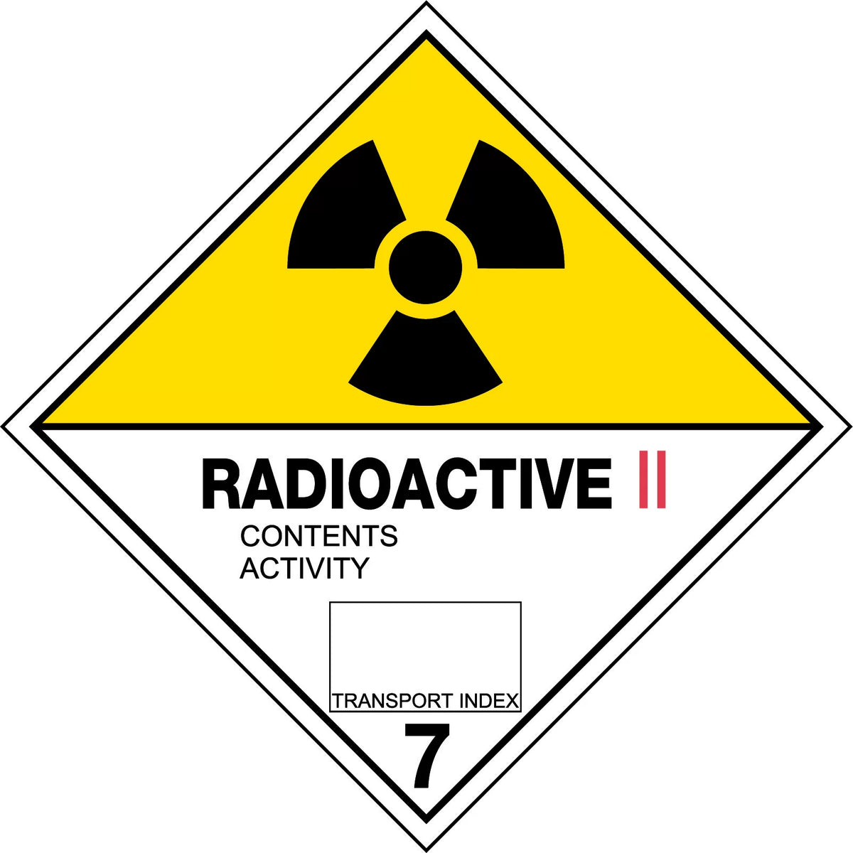 Radioactive II Hazchem Labels | Nuclear Storage | Uniform Safety Signs