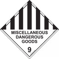 Miscellaneous Dangerous Goods 9 Labels | Chemical Storage | Uniform Safety Signs