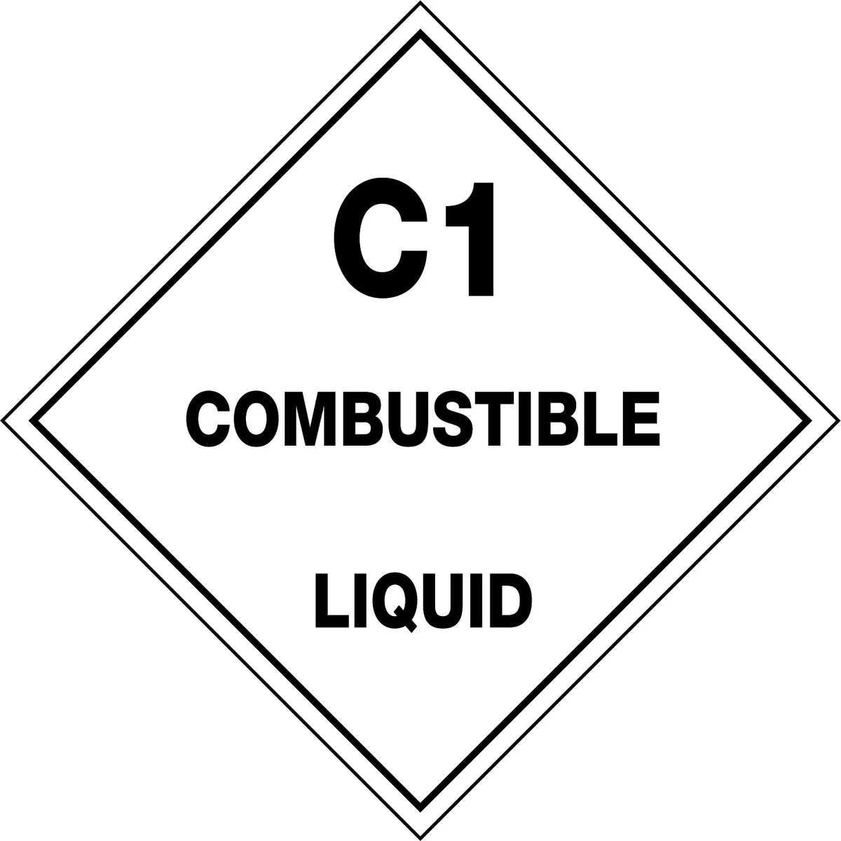 C1 Combustible Liquid Labels | Chemical Storage Areas | Uniform Safety Signs